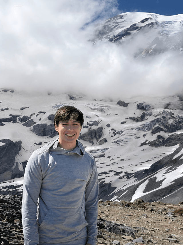 me in front of Mt. Rainier